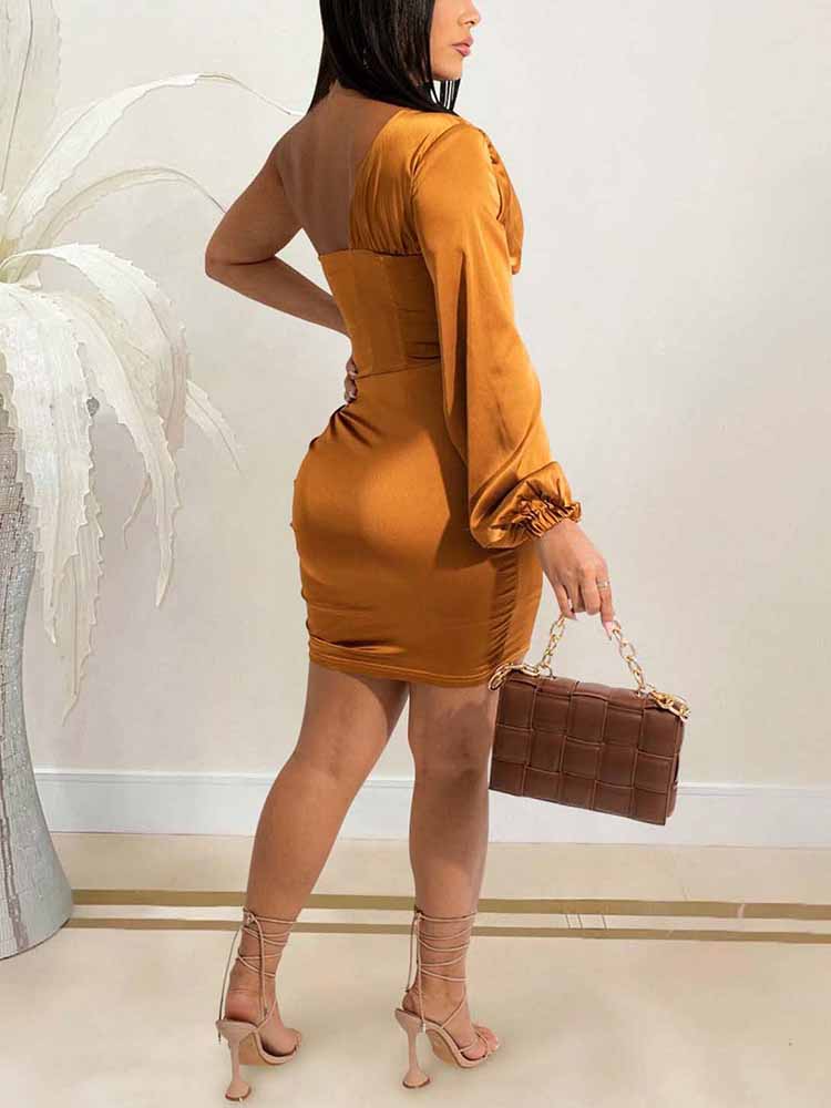 One Shoulder Cut Out Dress