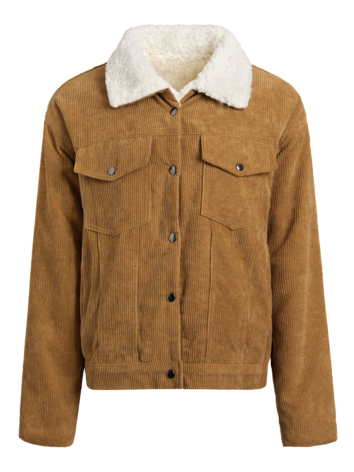 Verdickte Fleece-Cordjacke