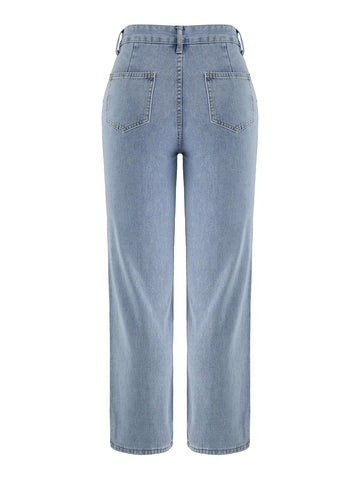 Baggy-Boyfriendjeans mit hoher Taille