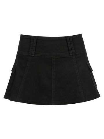 Lining Cargo Mini Skirt