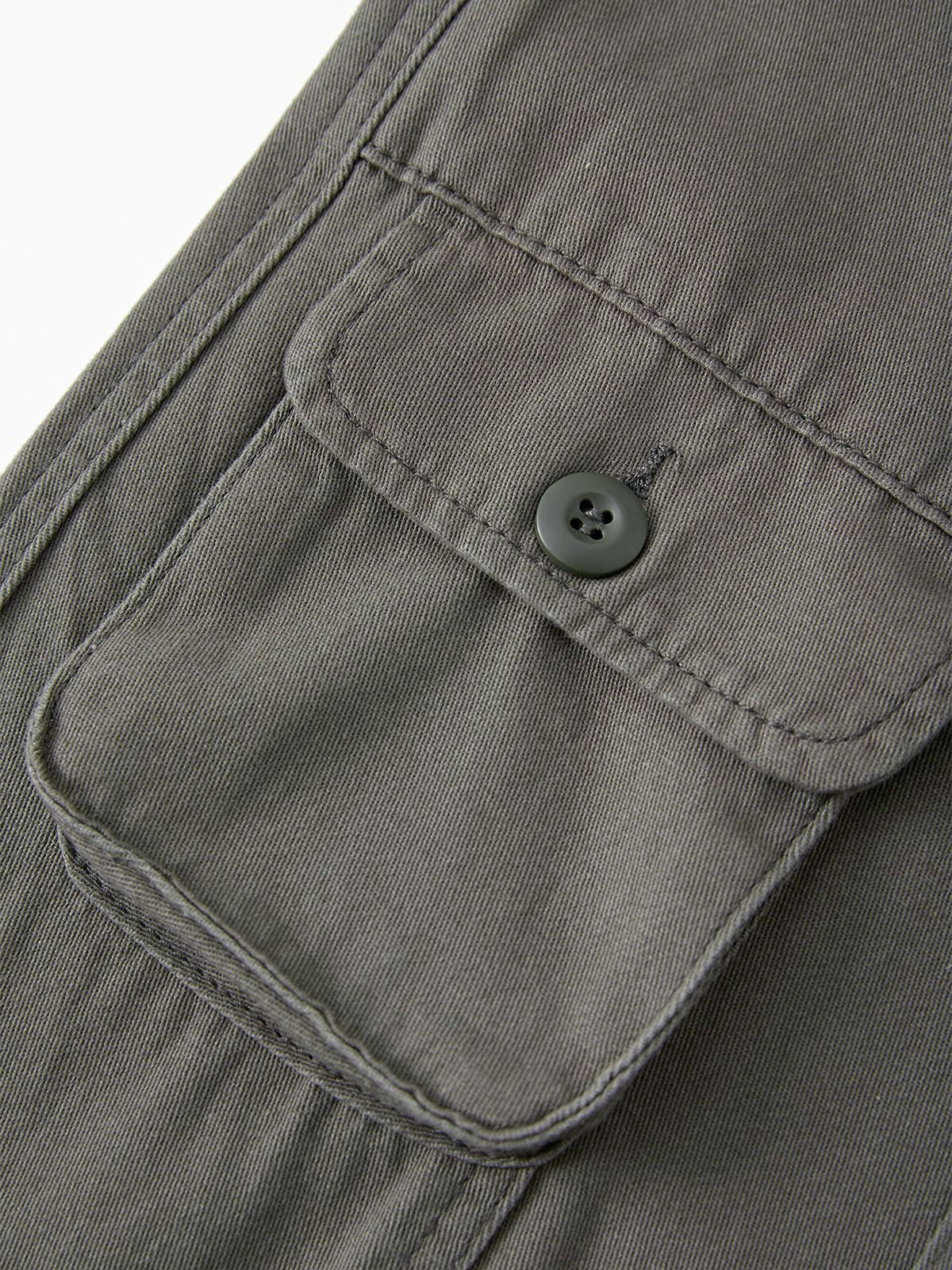 Washed Pocket Patched Cargo Jeans