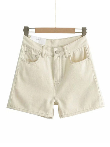 Basic Washed Denim Shorts