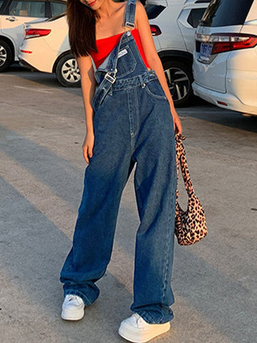 Overall aus gewaschenem Vintage-Boyfriend-Jeansstoff