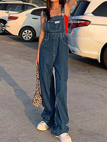 Overall aus gewaschenem Vintage-Boyfriend-Jeansstoff