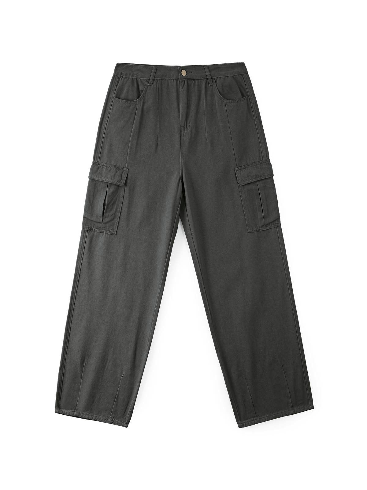 Men's Cargo Pocket Patched Straight Leg Jeans – Omcne