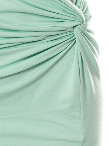 Maxikleid mit One-Shoulder-Ausschnitt und Schlitz