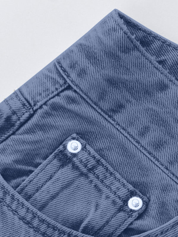 Boyfriendjeans aus hellem Waschdenim