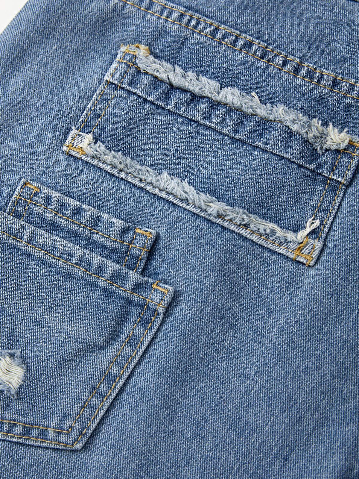 Vintage Star Distressed Cargo Jeans