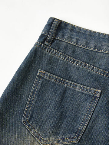 Vintage Boyfriendjeans in blauer Waschung