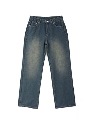 Vintage Boyfriendjeans in blauer Waschung