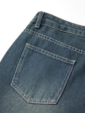 Vintage Boyfriendjeans in blauer Waschung