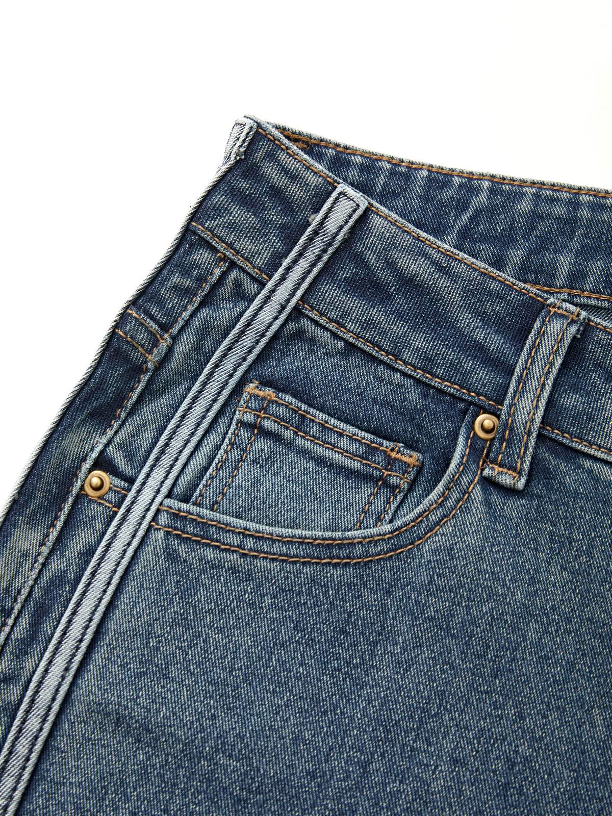 Panel Striped Vintage Flare Jeans