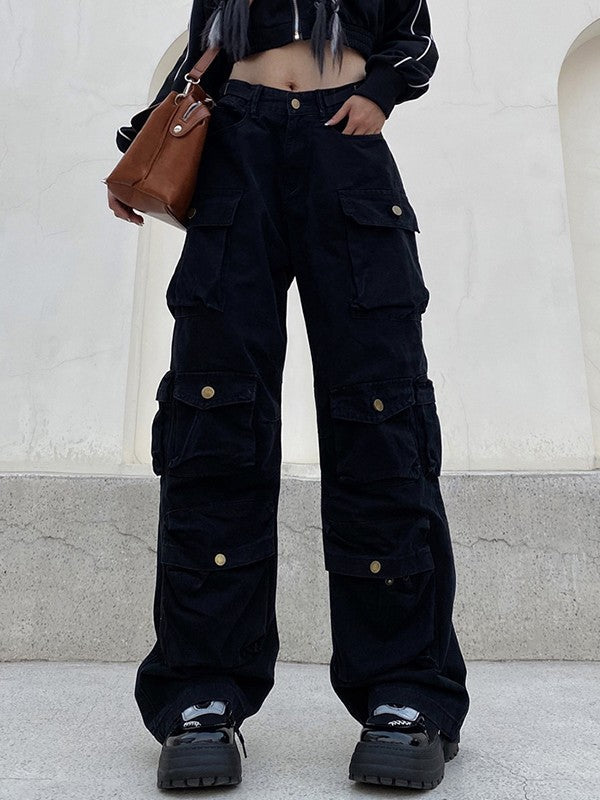 Multi Pockets Vintage Baggy Cargo Jeans – Omcne