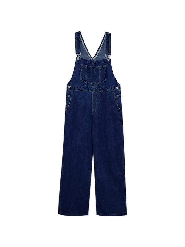 Klassischer Denim-Overall mit geradem Bein