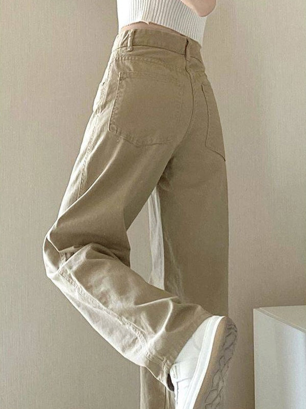 Vintage Khaki Straight Leg Boyfriend Jeans