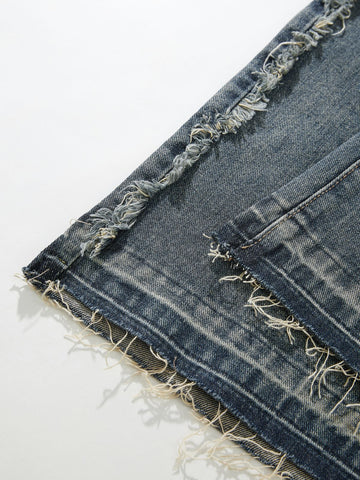 Vintage Wash Distressed Boyfriend Jeans