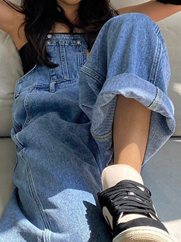 Classic Boyfriend Fit Denim Overall