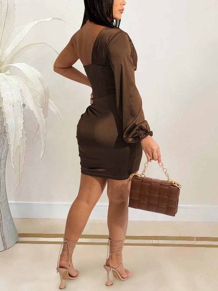 One Shoulder Cut Out Dress