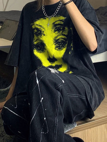 Screen Print Oversized Tee