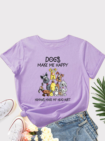 Dogs Make Me Happy Tee