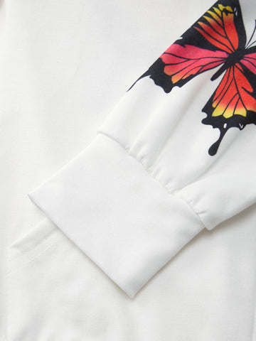 Conjunto de dos piezas con mariposas y mangas largas