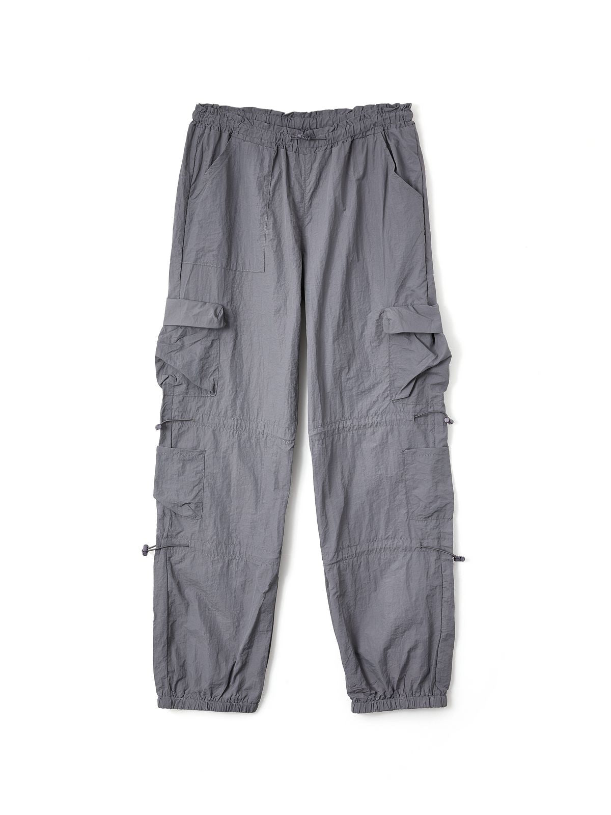 Size Friendly Pocket Drawstring Parachute Cargo Pants