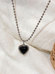 2pcs Heart Pendant Necklace