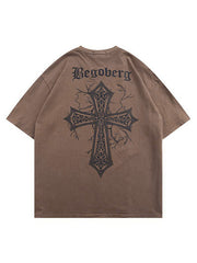 Men's Washed Cross Logo Graphic Tee