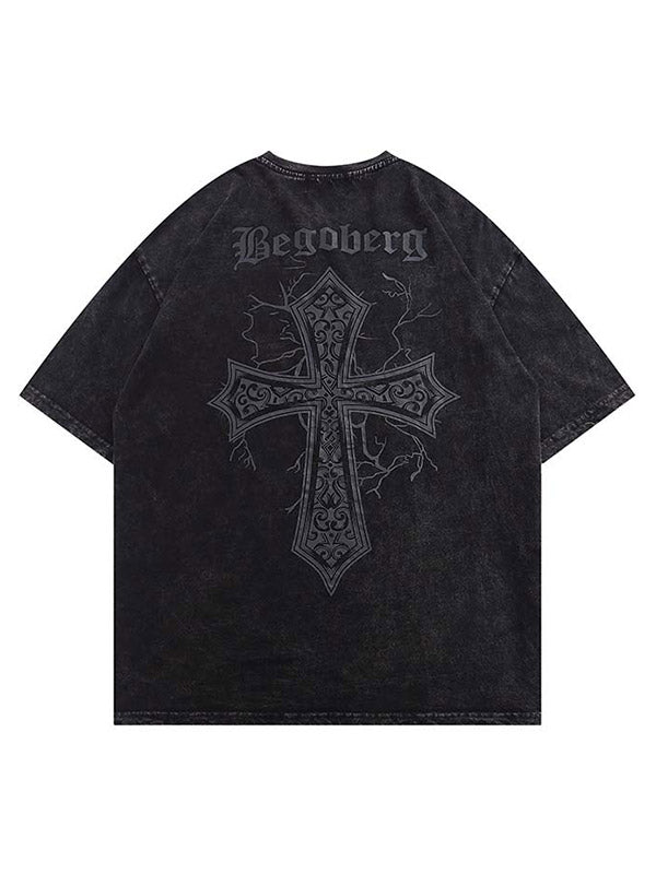 Men's Washed Cross Logo Graphic Tee