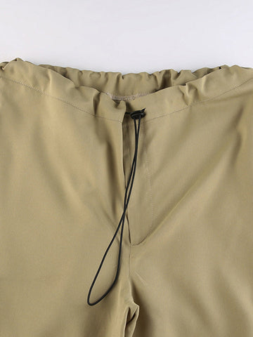 Pantalones cargo de paracaídas de cintura baja de talla amigable