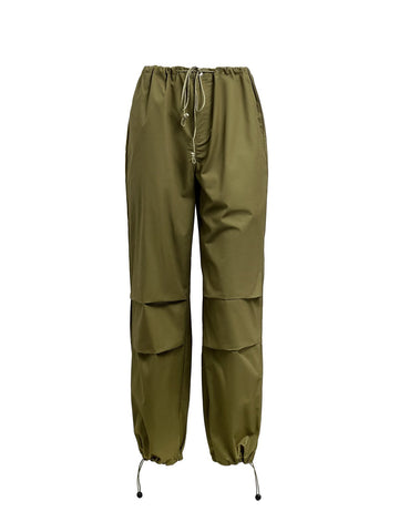 Size Friendly Low Waist Parachute Cargo Pants