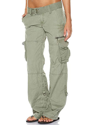 Pantalones cargo holgados de paracaídas con cintura baja