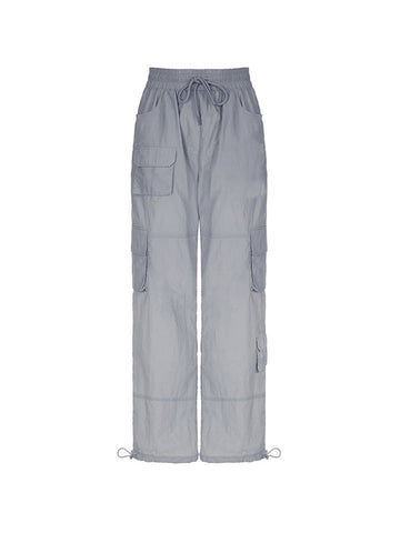 Baggy Cargohose mit Funktionstasche und Kordelzug