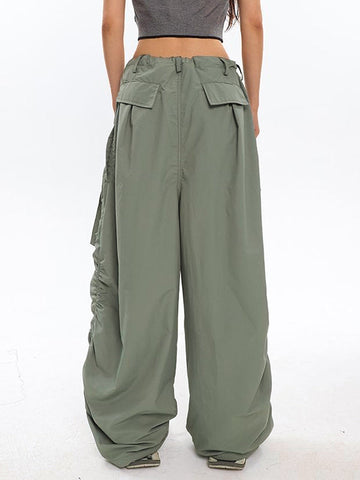 Geraffte Y2K Baggy Cargohose