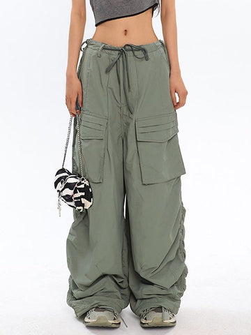 Ruched Y2K Baggy Cargo Pants