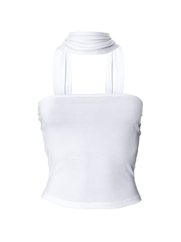 Bandeau-Top mit Neckholder-Trägern