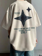 Men's Faux Suede Star Graphic Tee
