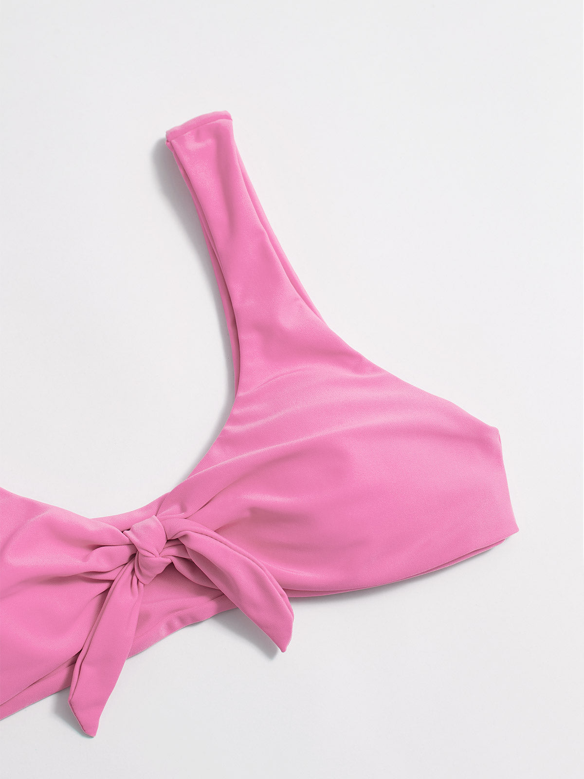 Solid Color Two Way Tie Bikini Set