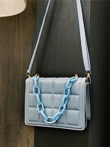 Embossed Decor Crossbody Bag