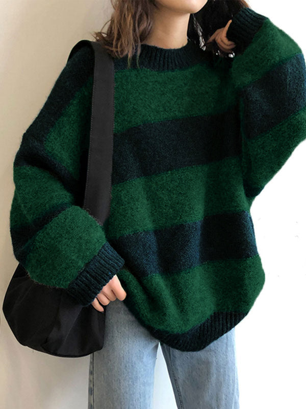 Oversized Stripe Pullover Sweater