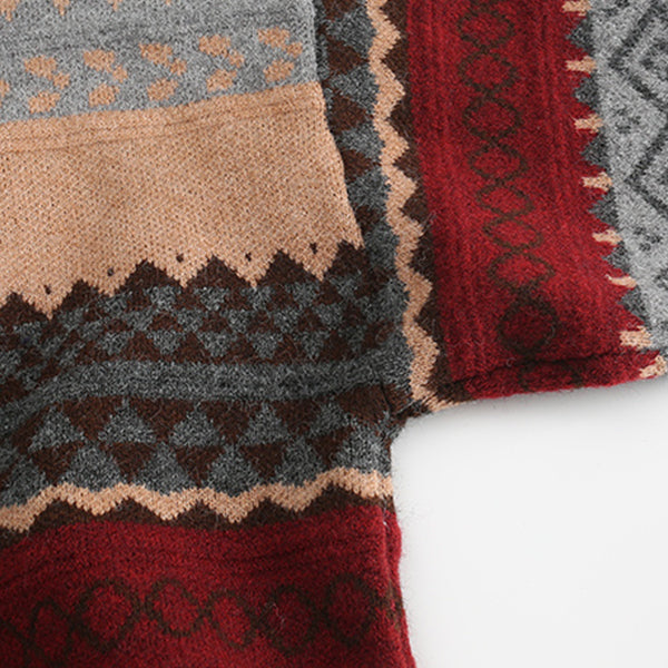 Vintage Jacquard Knit Sweater
