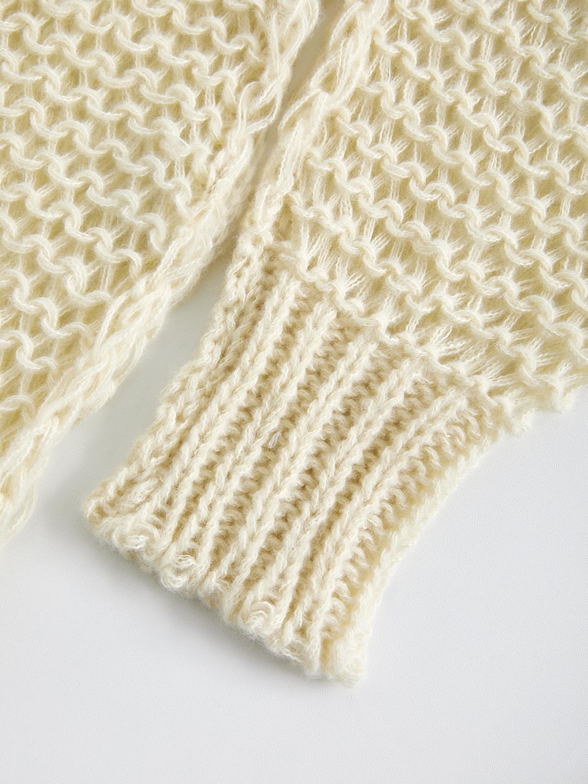 Crochet Hollow Long Sleeve Knit Top