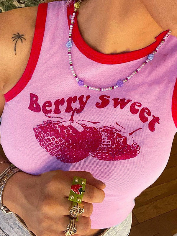 Sweet Berry Cropped Tank Top