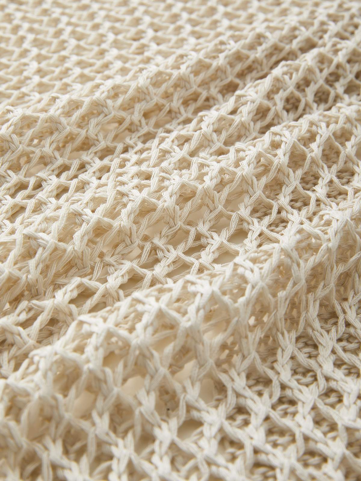 Cross Pattern Crochet Hollow Long Sleeve Knit Top