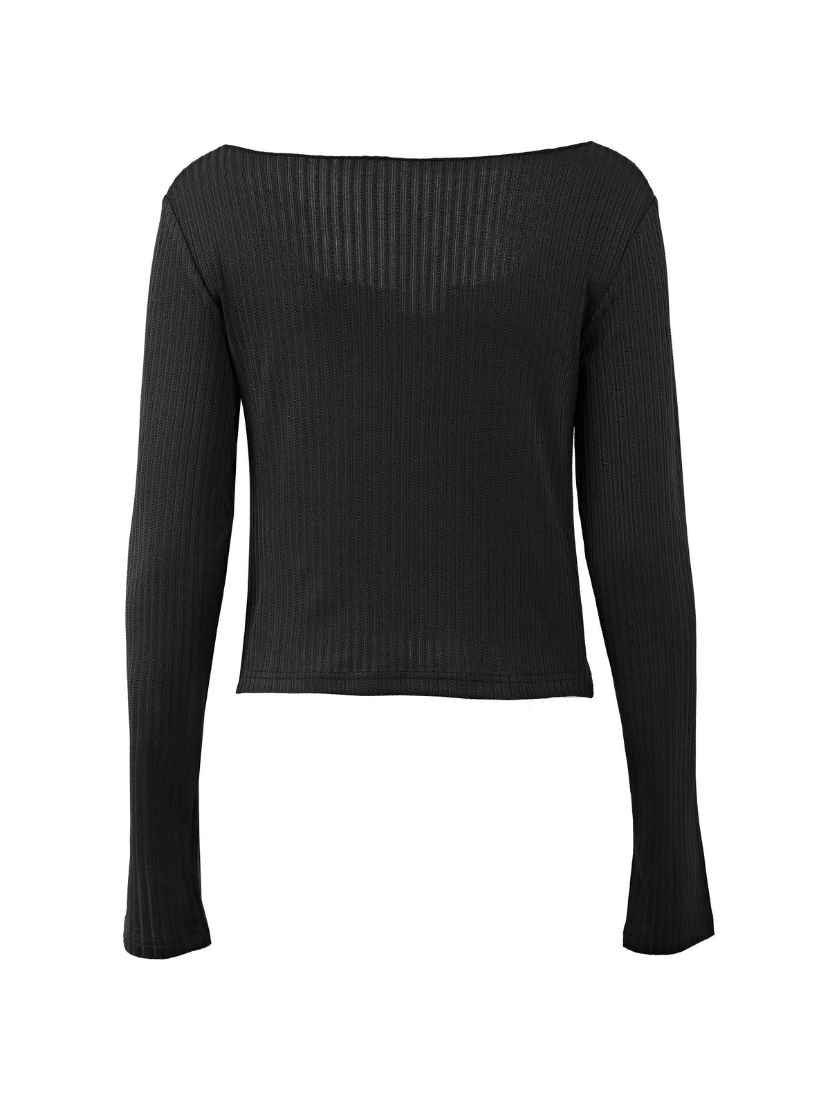 Langärmliges Crop-Top aus Strick mit Stern-Patch