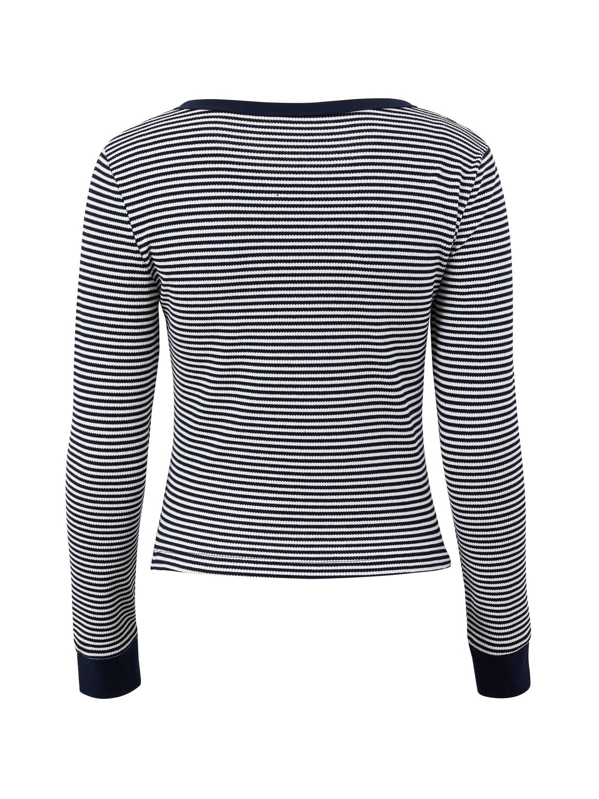 Cutout Metal Button Knit Top