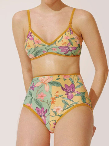 Wendbares Bikini-Set mit Blumenmuster