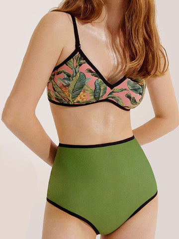 Wendbares Bikini-Set mit Blumenmuster