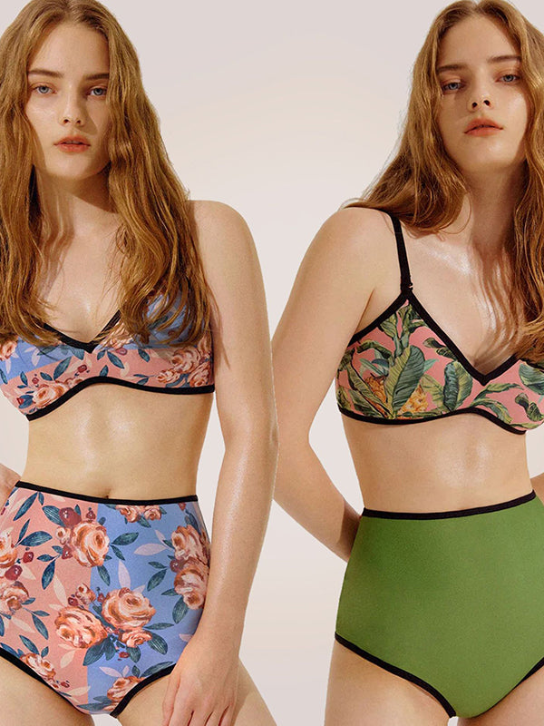Reversible Floral Print Bikini Set