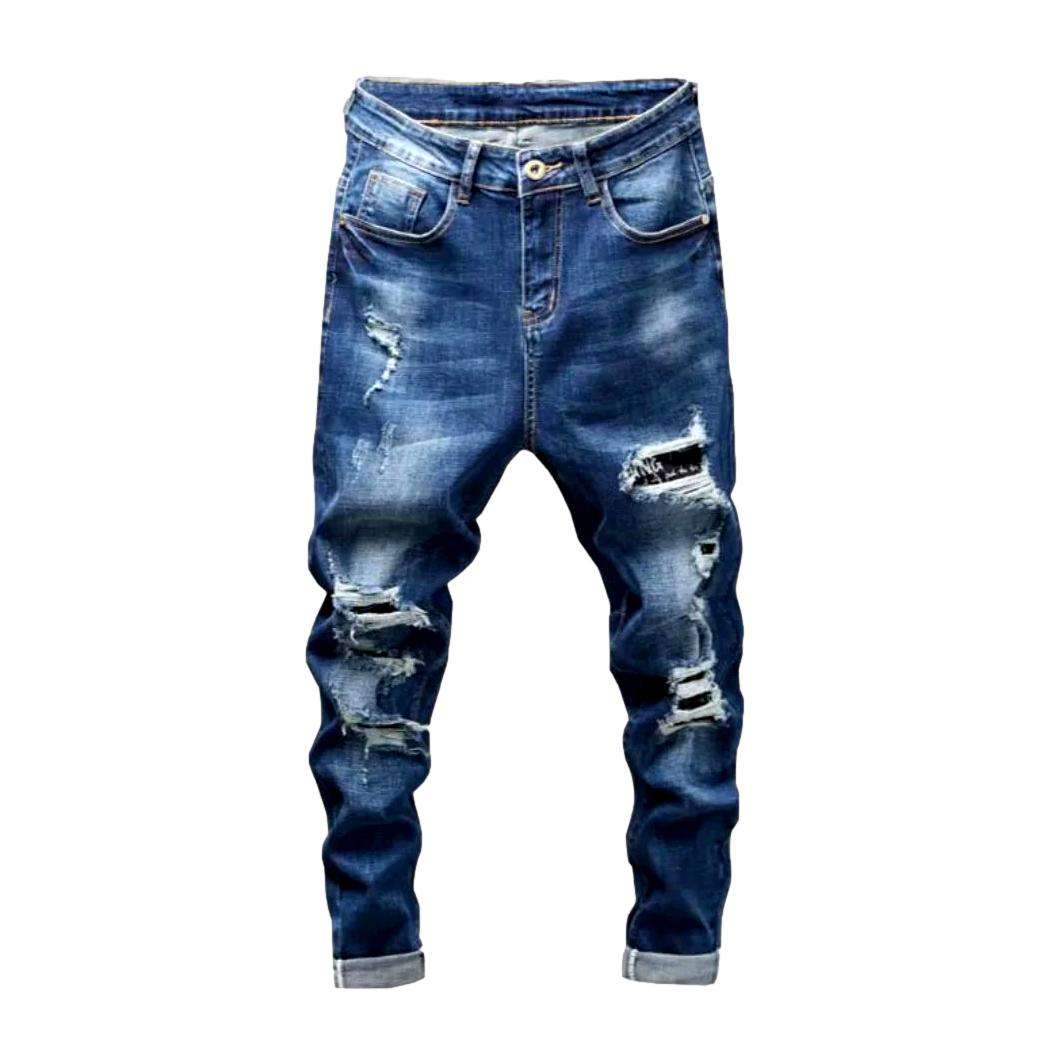 Destroyed Blue Jeans für Herren